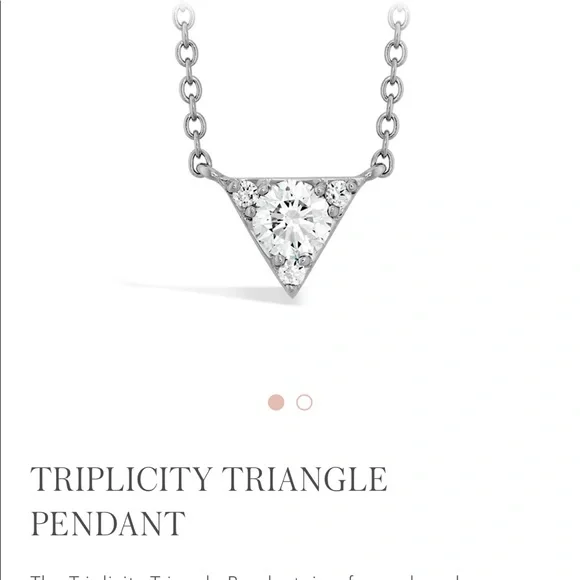 Hearts on Fire Triplicity Triangle Pendant in Yellow Gold - Picture 5 of 9